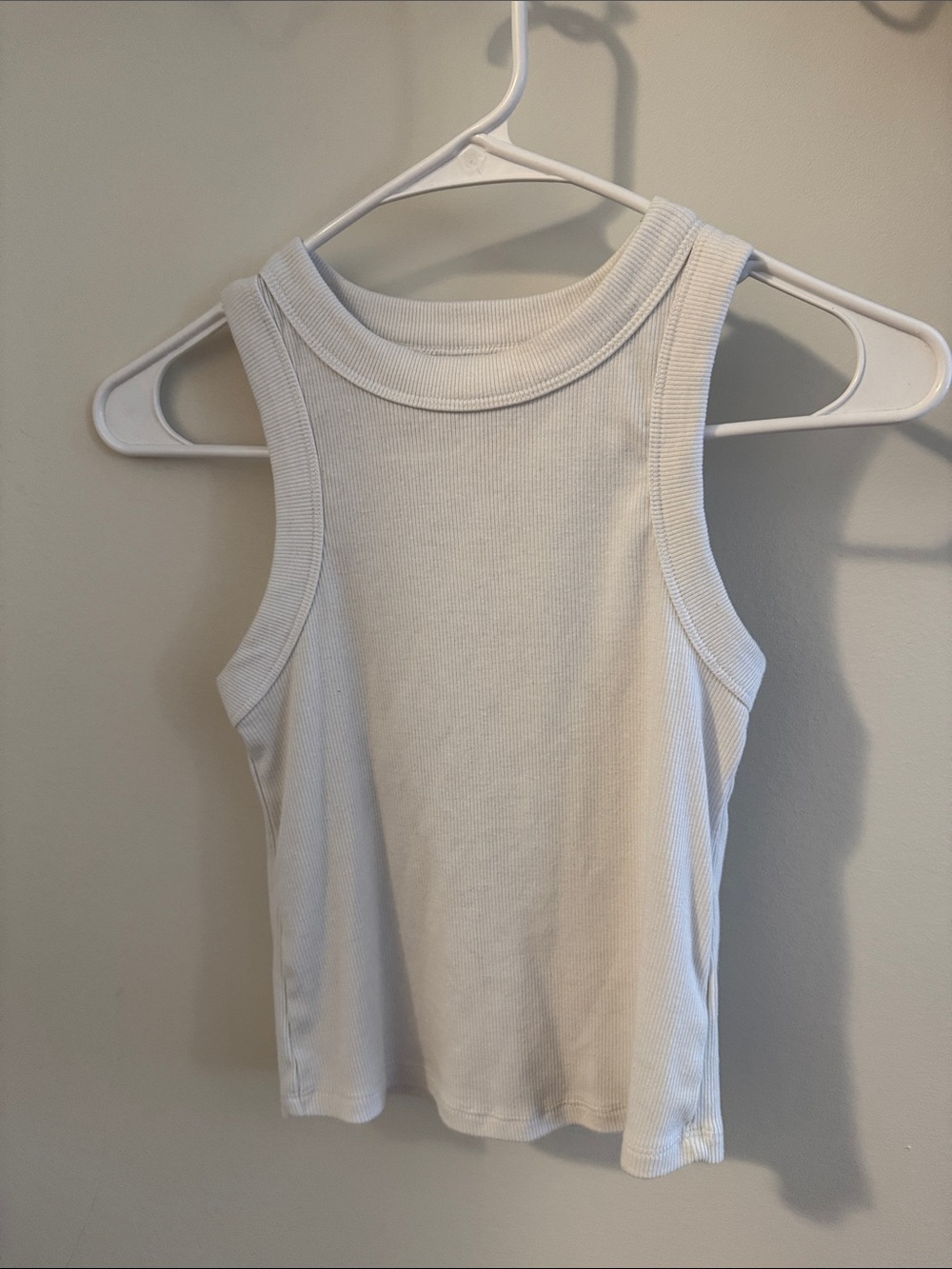 Old Navy Cream Ribbed Tank Top - Women's